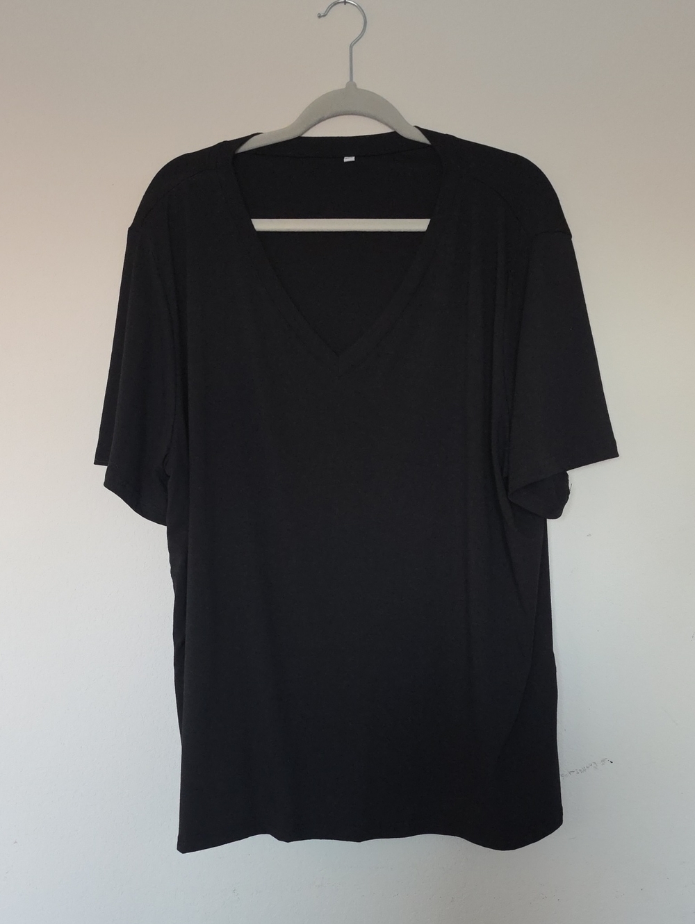 Classic V-Neck Short Sleeve Tee - Black
